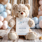 Sticker Rond Avion et Teddy Bear fête d'anniversaire