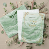 Sage Green Marble & Gold Wedding Menu (Personnalisez la collection de ce créateur indépendant. Test)