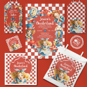 Red Alice in ONEDERLAND First Christmas Photo Keramisch Ornament