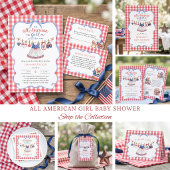 Remerciements Carte de remerciement pour Baby Shower Fille Améri