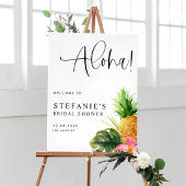 Poster Aloha Pineapple Summer Bridal Shower Welcome