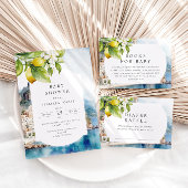 Serviette En Papier Amalfi Coast Italian Lemon Mediterranean Party