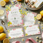 Invitation Citron d'été Citrus Bow Itallian Ciao Bébé Douche