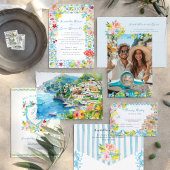 Save The Date Amalfi Coast Lemon tuiles Mariage italien