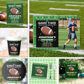 Invitation  Football Field Birthday boy with Photo
