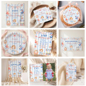 Invitation d'anniversaire 3 ans Fille Rayures Amér