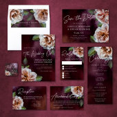 Tenture Sombre + Moody Rustic Floral Mariage Arrière-plan