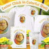 Happy Easter Chick Hatching Kleurrijk Ei Patroon Korte Tafelloper