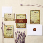 Save The Date Mariage Faux Antique Or Steampunk Victorien (Personnalisez la collection de ce créateur indépendant.)