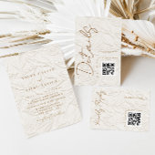 Carte D'accompagnement Code QR ivoire Détails de mariage