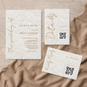 Ivory Simple Modern Wedding Kaart (Personaliseer de collectie van deze zelfstandige maker.)