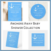 Invitation Ancres à l'écart Baby shower bleu marine