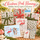 Bloc-note Guirlande de Noël Flamant Rose Mignon