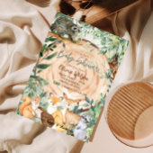 Serviette En Papier Wild Un 1er anniversaire Invitation Woodland Safar