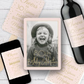 Carte Dorée Joyeux Anniversaire Chic Script Minimal Glam Or Re