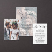 Eenvoudig Hart Modern Minimaal Elegant Script Brui Uitnodigingen Wikkel (Personaliseer de collectie van deze zelfstandige maker.)