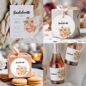 Sticker Rond Aperol Spritz Floral Enterrement de Vie de Jeune F