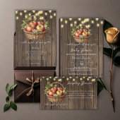 Appel van onze Oog Herfst Bloemenhout Baby shower Sparkling Wijnetiket