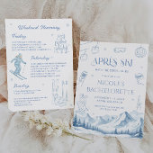 Serviette En Papier Hand Drawn Apres Aki Winter Bachelorette Party