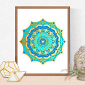 Carte De Visite Turquoise Mandala Energy Healer Yoga Reiki Spa