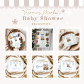 Invitation Baby Shower du marché fermier Arch Blue
