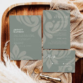 Coques Case-Mate iPhone Classic Damask Abstrait Géométrique Pale Vert Doux