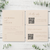 Elegant Beige Script Bruiloft Menu (Personaliseer de collectie van deze zelfstandige maker.)