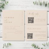 Modern Beige Script Bruiloft Kaart (Personaliseer de collectie van deze zelfstandige maker.)