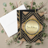 Invitation Art Déco Black Gold Geometry Mariage événement spé (Personnalisez la collection de ce créateur indépendant. Test)