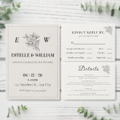 Art Deco Wedding Invitation Template (Personnalisez la collection de ce créateur indépendant.)