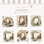 Save The Date Art Nouveau Mariage à charpente fleurie Gerbera