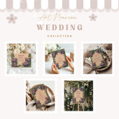 Art Nouveau Lila bruiloft Kaart