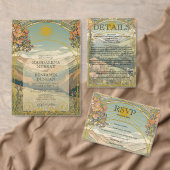 Art Nouveau Deco QR Code Trouwgegevens Informatiekaartje (Personaliseer de collectie van deze zelfstandige maker.)