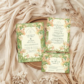 Save The Date Mariage de pois doux rose Art nouveau