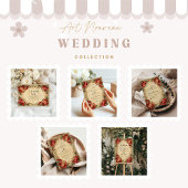 Art Nouveau Red Rose bruiloft Kaart