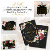 Serviette En Papier Monogramme Elegant Black Gold Floral