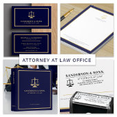 Attorney at law elegant scales of justice logo notitieblok