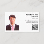 Carte de visite verticale pour avocat avec photo e