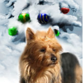 Jupon De Sapin En Polyester Brossé Noël australien Terrier