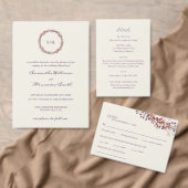 Cartons Réponse Élégant Lavender Mariage d'automne (Personnalisez la collection de ce créateur indépendant. )