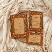 Cartons Réponse Grenade vintage Art nouveau Mariage