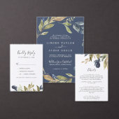 Herfstgroen | Navy bedankpas Bedankkaart (Personaliseer de collectie van deze zelfstandige maker.)