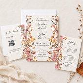 Étiquette d'adresse de brindille de fleur sauvage 