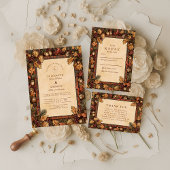 Invitation Vintage Autumn Woodland Romance
