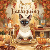 T-shirt En Tri-matière Chat d'automne avec TURKEY pour Thanksgiving