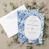 Invitation Azure Blooms Wedding (Personnalisez la collection de ce créateur indépendant. Test)