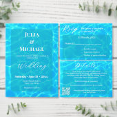 Azure Turquoise Blue Water Reflection Minimalism Bedankkaart (Personaliseer de collectie van deze zelfstandige maker.)