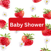Carte Postale Fruit Fraise d'été Baby shower mou