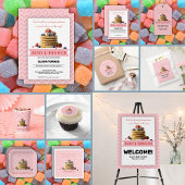 Invitation Baby shower de crêpes de fraise rose pour bébé et 