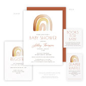 Sticker Carré Cute Boho arc-en-ciel Baby shower neutre entre les